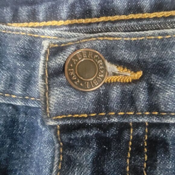 Vtg Y2K 90's Abercrombie & Fitch Midi Slit Hem Denim Skirt Womens 8 Retro USA - Picture 11 of 11